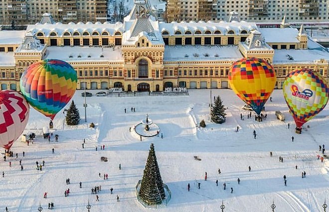 В Нижнем Новгороде проходит «Рождественская фиеста» воздушных шаров