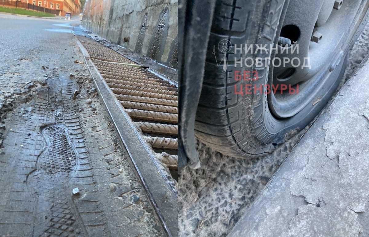 Нижегородец лишился двух колес из-за арматуры на Казанском съезде