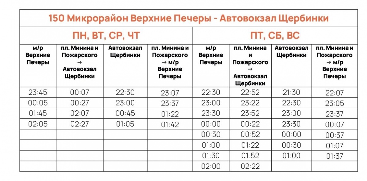 Расписание ночных автобусов изменили в Нижнем Новгороде - фото 2