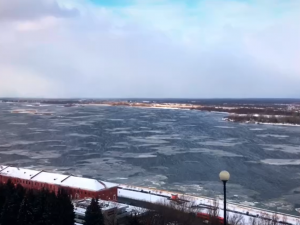 Ледоход в разгар зимы наблюдали на Волге нижегородцы