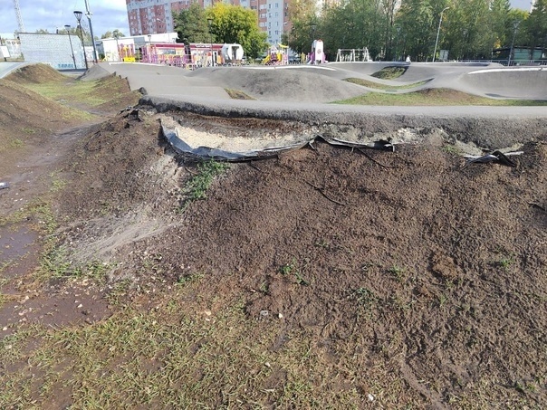 Оползень произошел у нового памп-трека в Дзержинске - фото 1